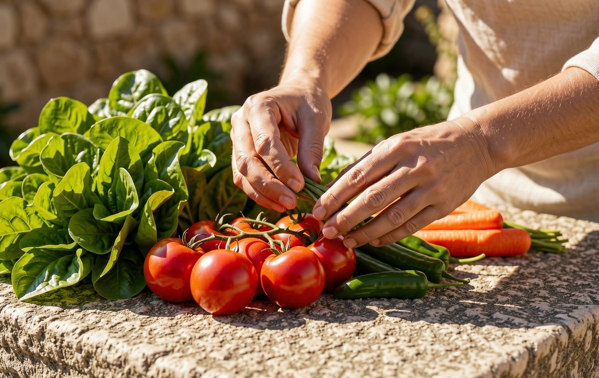 Vegetales frescos de temporada